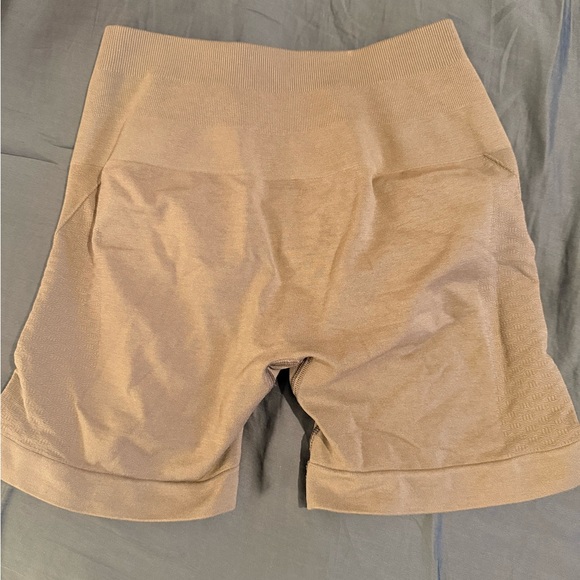 Alphalete Seamless High-Waist Bike Shorts — Tan - Picture 2 of 2